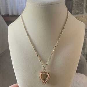 Gold Heart Pendant Necklace